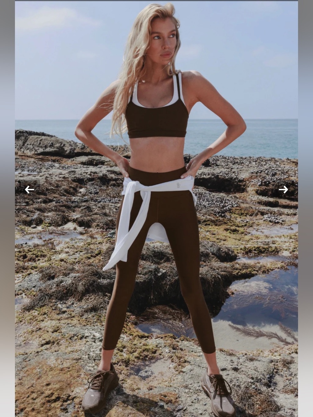 Alo Yoga 7/8 Airlift High waist Legging (Medium) Intrigue Sports Bra (Small)